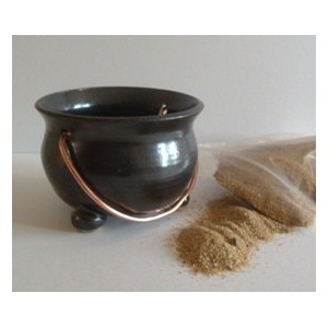 Ceramic Mini Cauldron for burning Incense